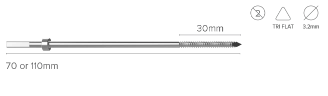 Headed threaded pin with lengths