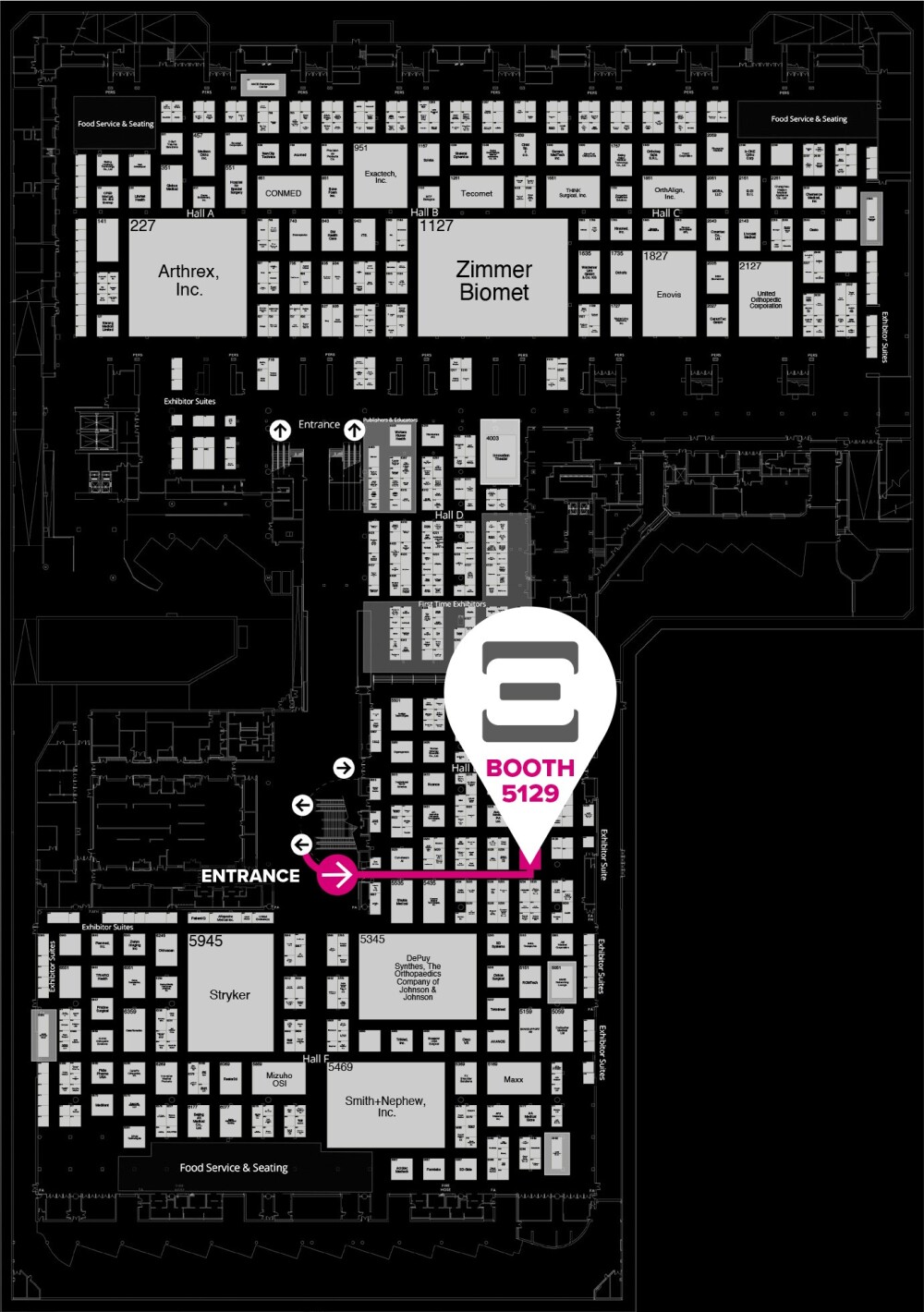 AAOS 2024 Booth map large